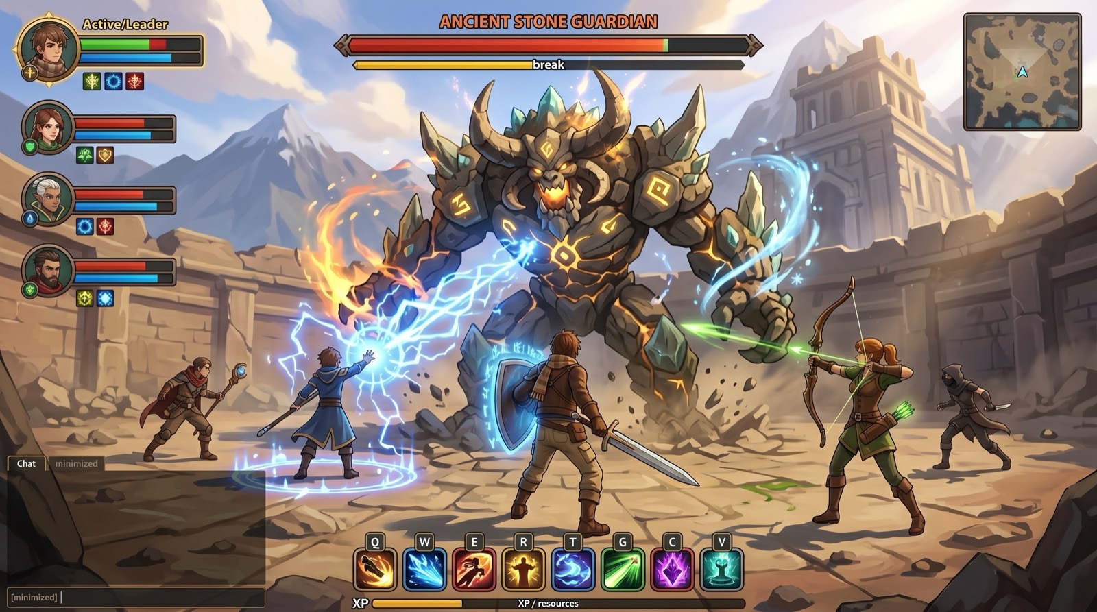Ancient Stone Guardian, le boss du premier jalon